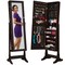 Best Choice Products Jewelry Armoire Cabinet, Full Length Mirror w/ Velvet Storage Interior, Lock